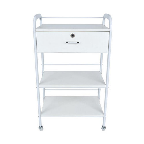 white utility cart, salon beauty trolley wooden cart