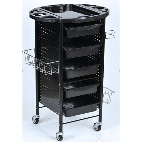 Black color hairdressing hair salon trolley hair trolley for sale