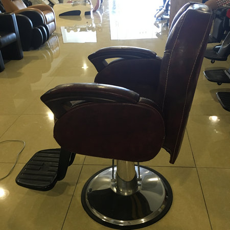 Guangzhou High quality hairdressing antique barber chair reclining salon man station