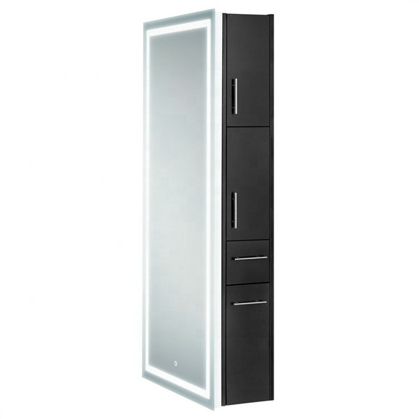 Hot Sale Classic French Style All Black Mirror High Gloss Mirror Station