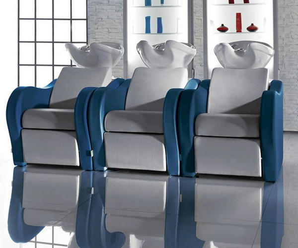 Luxury double seats hair washing shampoo chair shampoo backwash bed