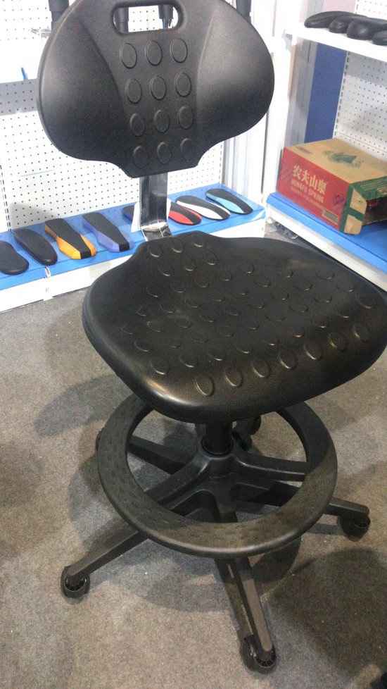 Ergonomic ESD metal PU foam laboratory office task chair operator anti-static industrial workshop stool