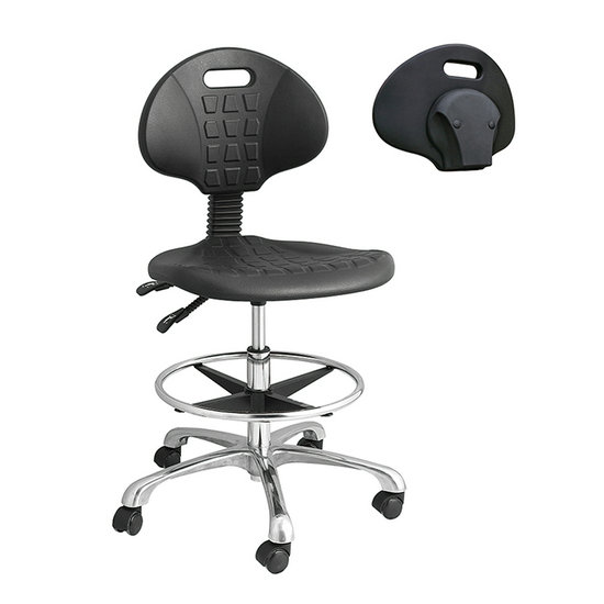 Anti-static Industrial PU Aluminum Industry Workshop Chair Adjustable ESD Lab Stool Office Task Seating