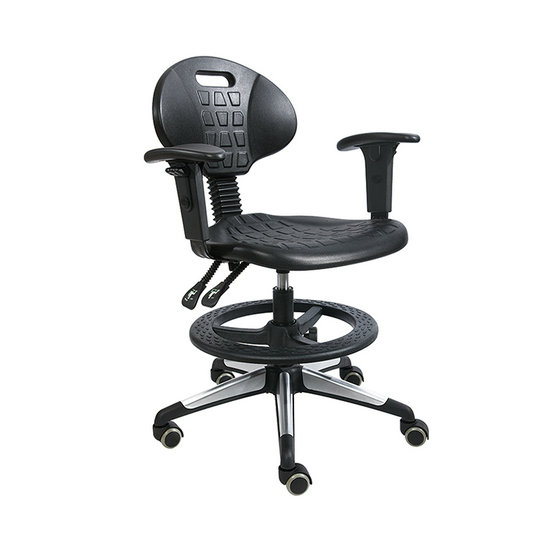 Ergonomic ESD Industrial Factory Workshop Rolling Chair Metal Anti-Static Swivel Office Seating Laboratory Stool