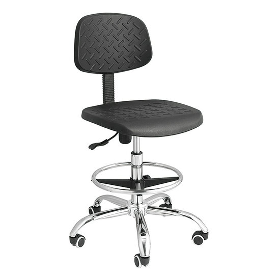 Ergonomic Metal ESD Factory Workshop Clean Room Task Seating Anti-Static Office Chair Laboratory Stool Casters