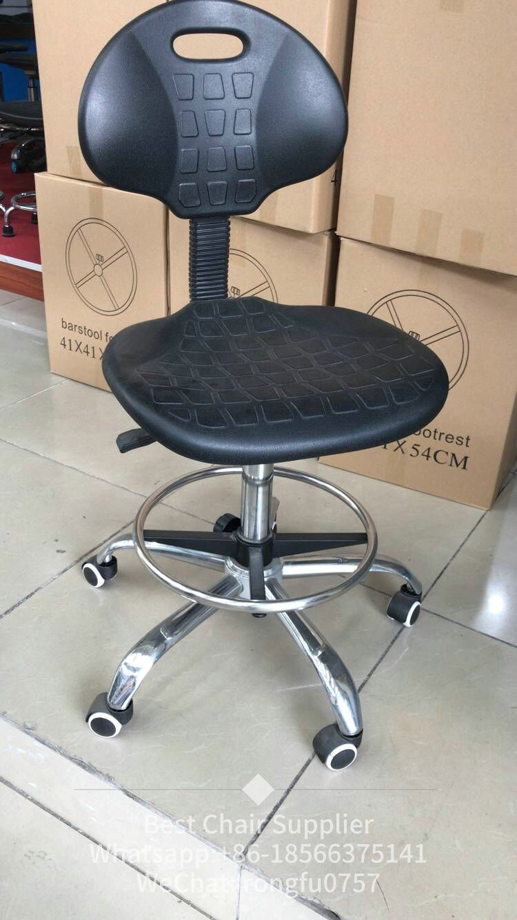 Adjustable ESD backrest workshop seating anti-static hospital swivel task armchair clean room laboratory stool